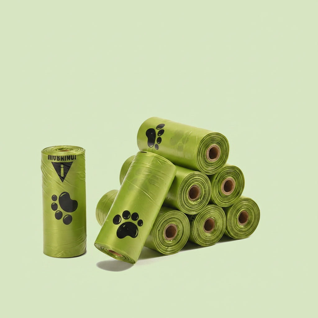 Eco-Friendly Pet Waste Bags - Biodegradable, Scented, Leakproof, for Dogs & Cats, Poop Bag Dispenser Included