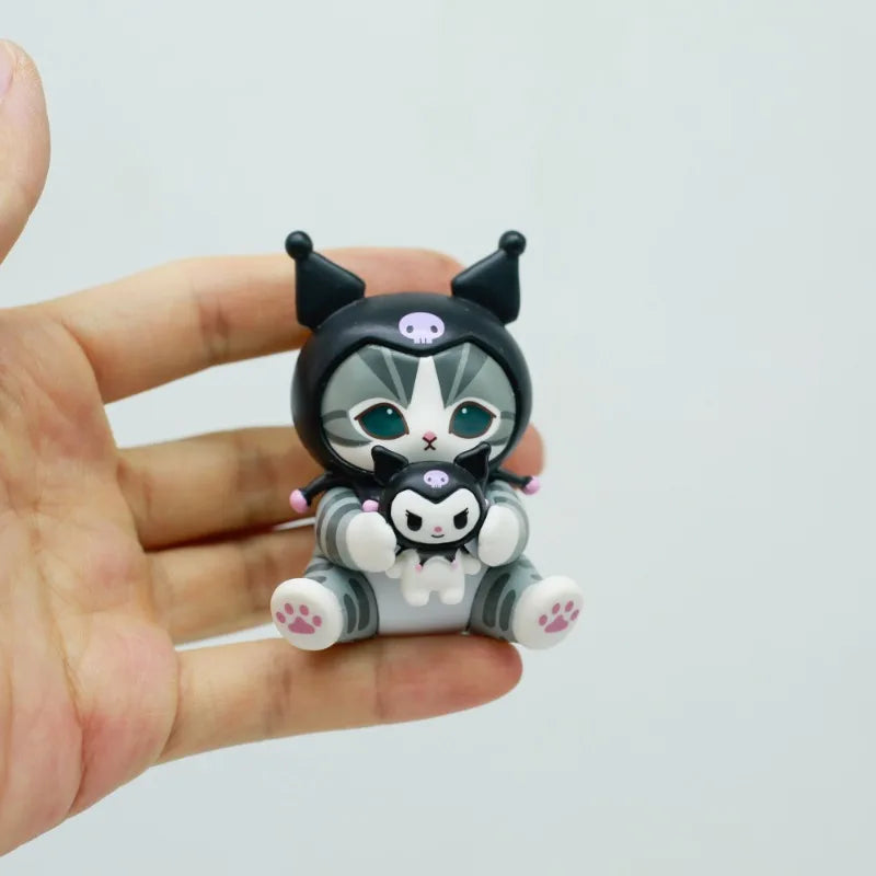 Mofusands Cats Blind Box Toys Sanrio Character Cartoon Melody Mystery Pudding Dog COS Dress Up Cute Cat Doll Toys Gifts