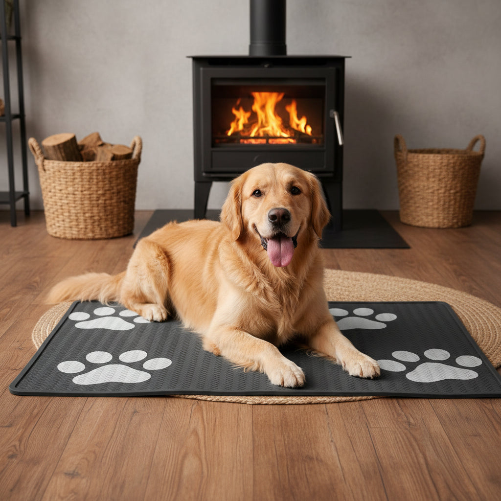 Pet Feeding Mat-Absorbent Pet Placemat for Food and Water Bowl, with Waterproof Rubber Backing, Quick Dry Water Mat for Dog Cat