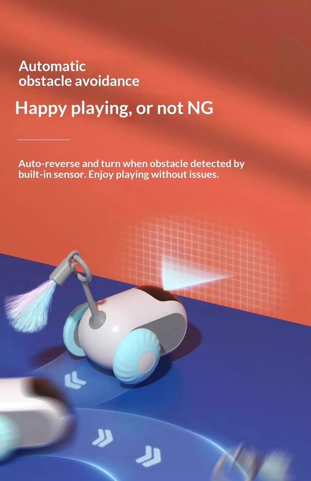 Intelligent Racing Car Remote-Controlled Electric Cat Toy Rat-Like Feather Cat Teaser Interactive Pet Plaything
